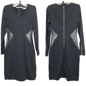 BANANA REPUBLIC dress faux leather panels sz 4